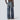 Halara Mid Rise Denim Print French Terry Casual Sweatpants Jeans with Pockets